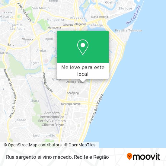 Rua sargento silvino macedo mapa