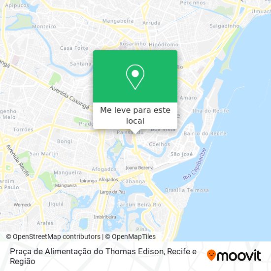 Praça de Alimentação do Thomas Edison mapa