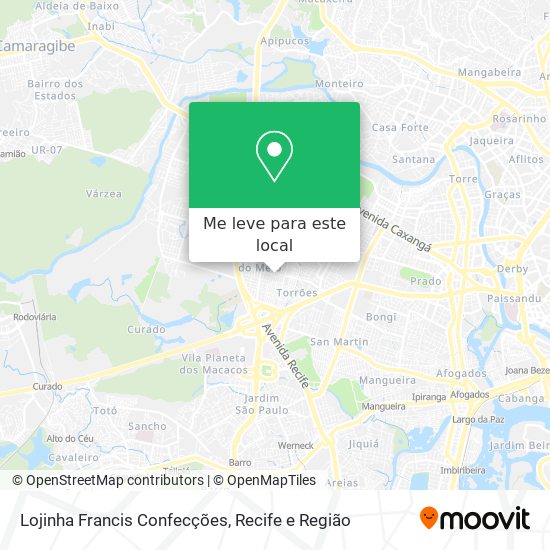 Lojinha Francis Confecções mapa