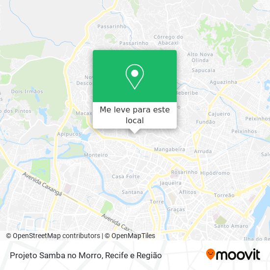 Projeto Samba no Morro mapa