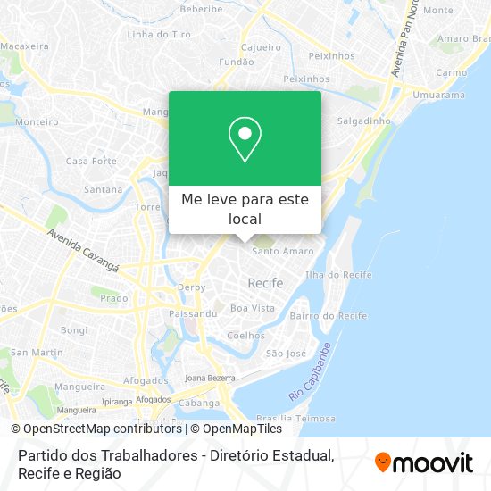 Partido dos Trabalhadores - Diretório Estadual mapa