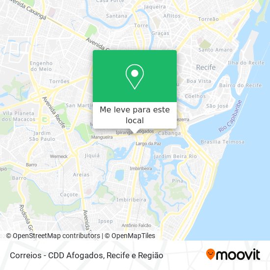 Correios - CDD Afogados mapa