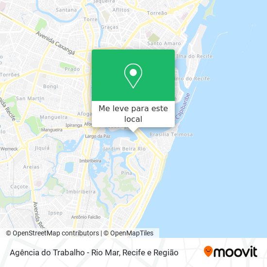 Agência do Trabalho - Rio Mar mapa