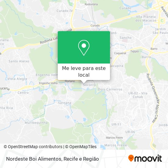 Nordeste Boi Alimentos mapa