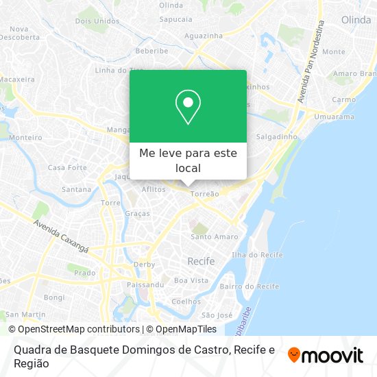 Quadra de Basquete Domingos de Castro mapa