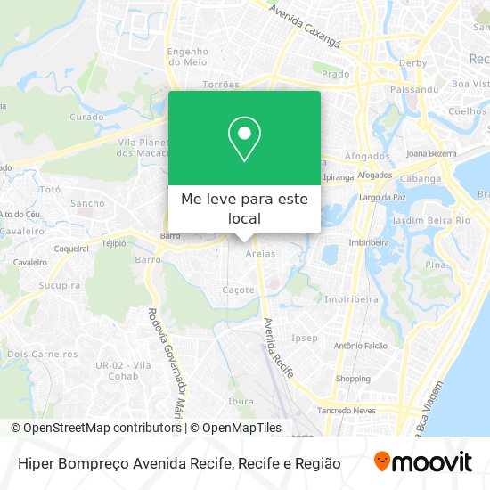 Hiper Bompreço Avenida Recife mapa