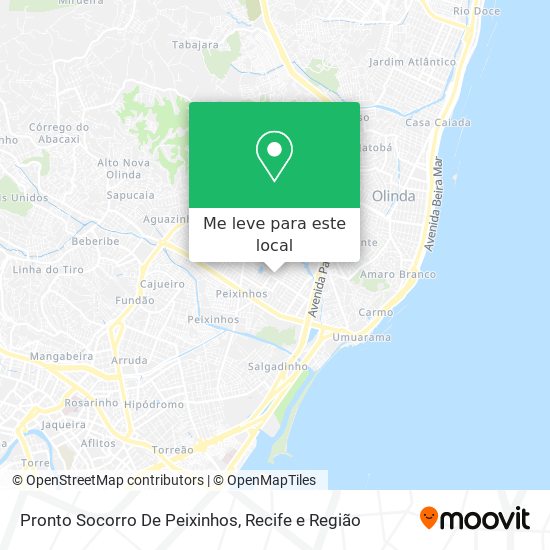 Pronto Socorro De Peixinhos mapa
