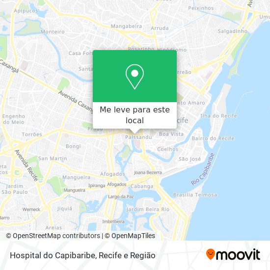 Hospital do Capibaribe mapa