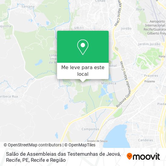 Salão de Assembleias das Testemunhas de Jeová, Recife, PE mapa
