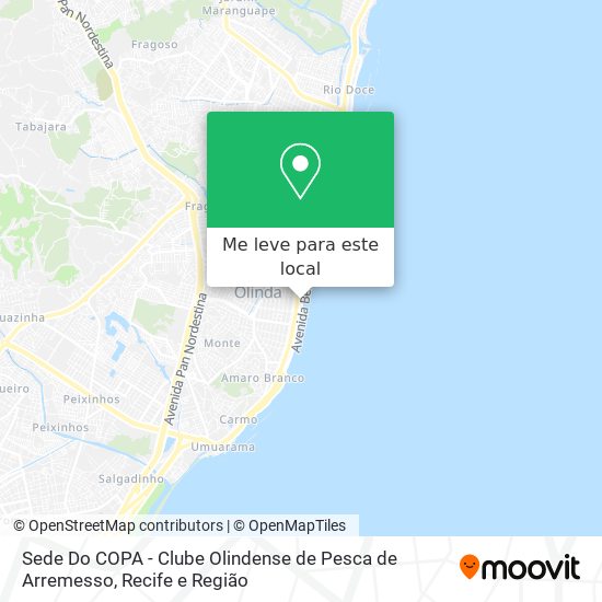 Sede Do COPA - Clube Olindense de Pesca de Arremesso mapa