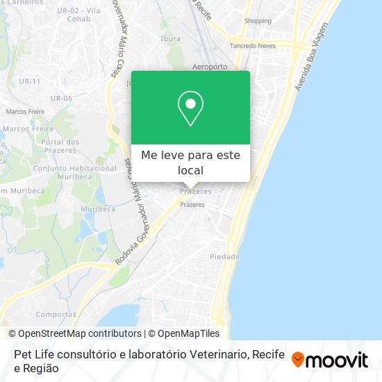 Pet Life consultório e laboratório Veterinario mapa