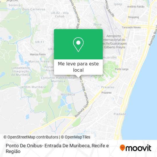 Ponto De Onibus- Entrada De Muribeca mapa