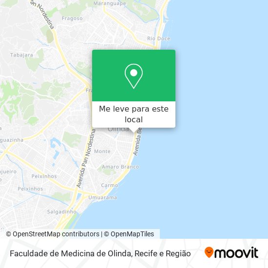 Faculdade de Medicina de Olinda mapa