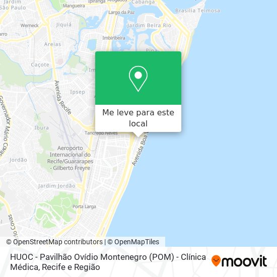 HUOC - Pavilhão Ovídio Montenegro (POM) - Clínica Médica mapa