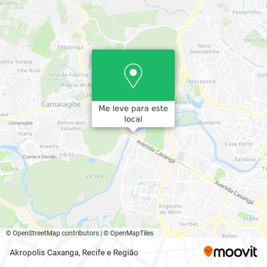 Akropolis Caxanga mapa