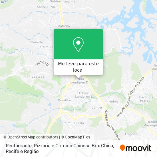Restaurante, Pizzaria e Comida Chinesa Box China mapa