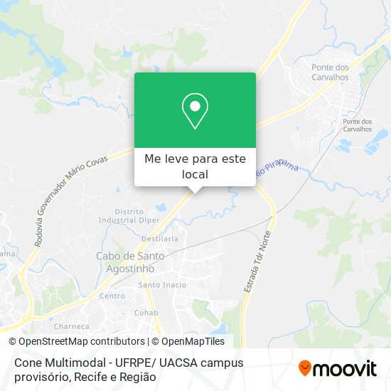 Cone Multimodal - UFRPE/ UACSA campus provisório mapa
