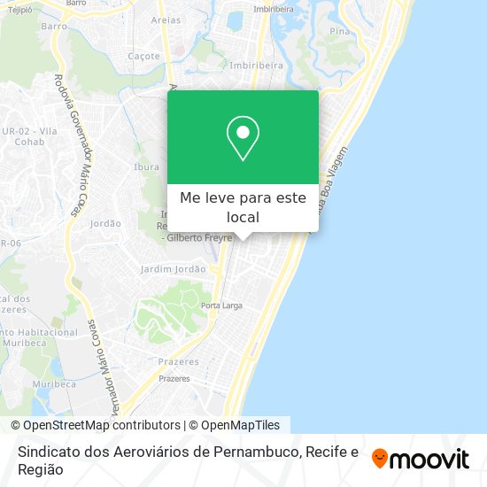 Sindicato dos Aeroviários de Pernambuco mapa