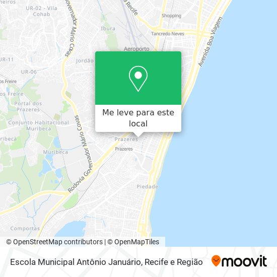 Escola Municipal Antônio Januário mapa