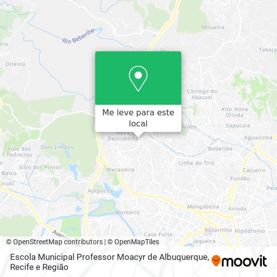 Escola Municipal Professor Moacyr de Albuquerque mapa