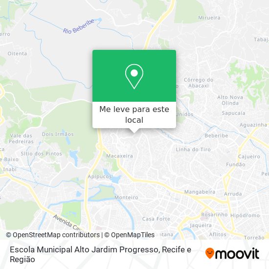 Escola Municipal Alto Jardim Progresso mapa