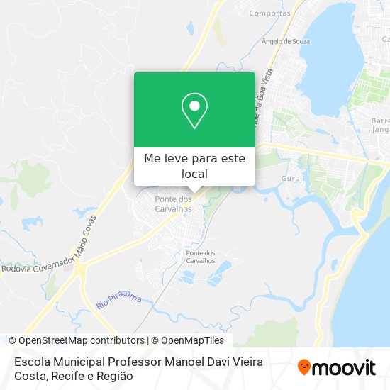 Escola Municipal Professor Manoel Davi Vieira Costa mapa