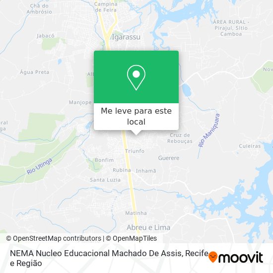 NEMA Nucleo Educacional Machado De Assis mapa
