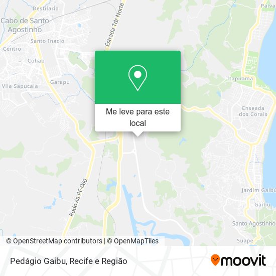 Pedágio Gaibu mapa