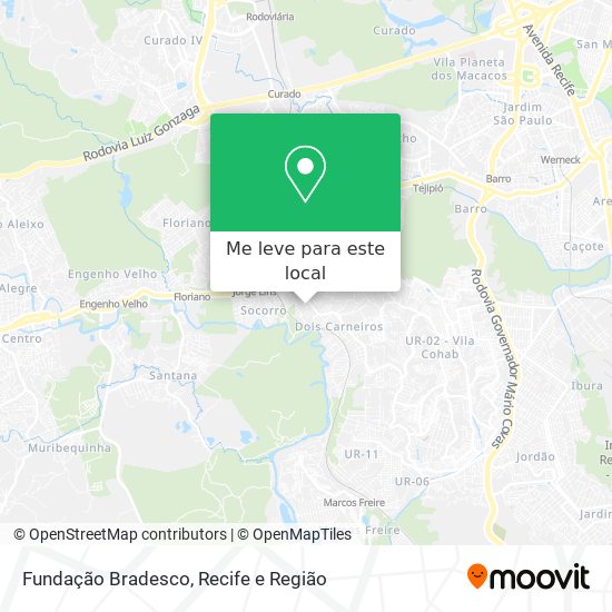 Fundação Bradesco mapa