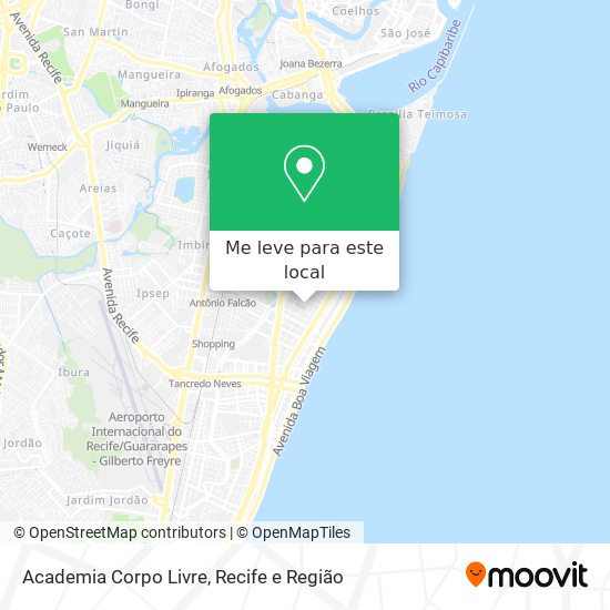Academia Corpo Livre mapa