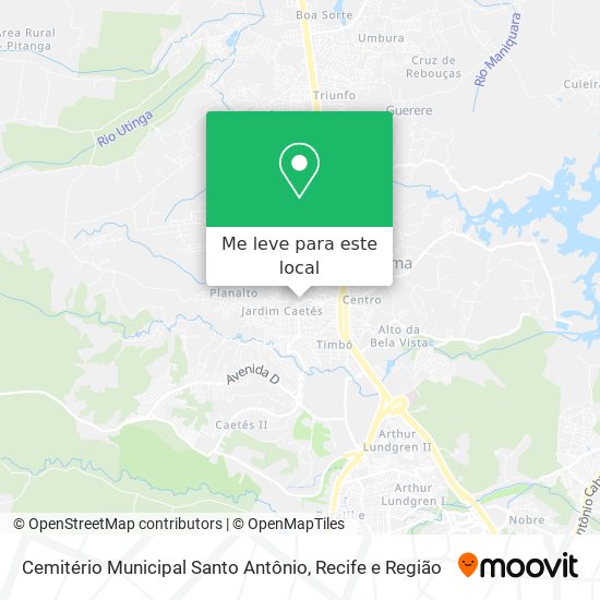 Cemitério Municipal Santo Antônio mapa
