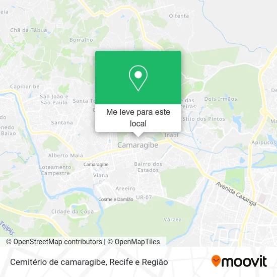 Cemitério de camaragibe mapa