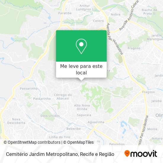Cemitério Jardim Metropolitano mapa