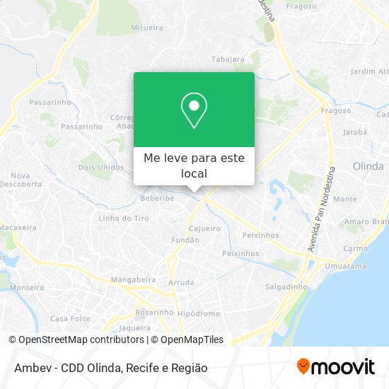 Ambev - CDD Olinda mapa