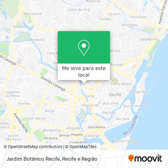 Jardim Botânico Recife mapa