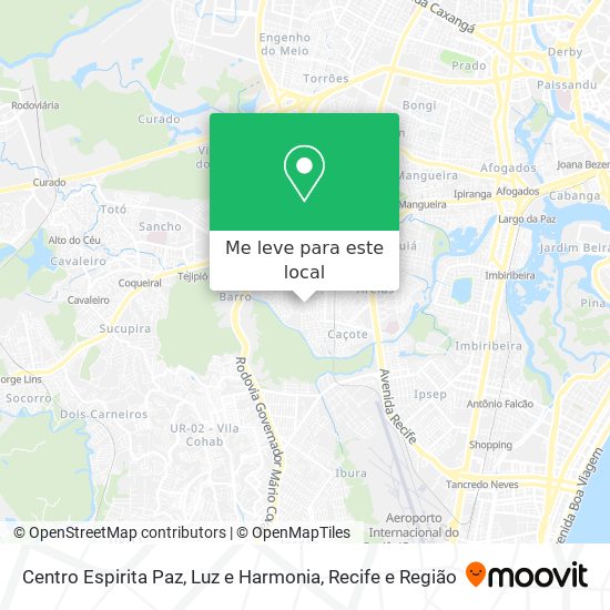 Centro Espirita Paz, Luz e Harmonia mapa