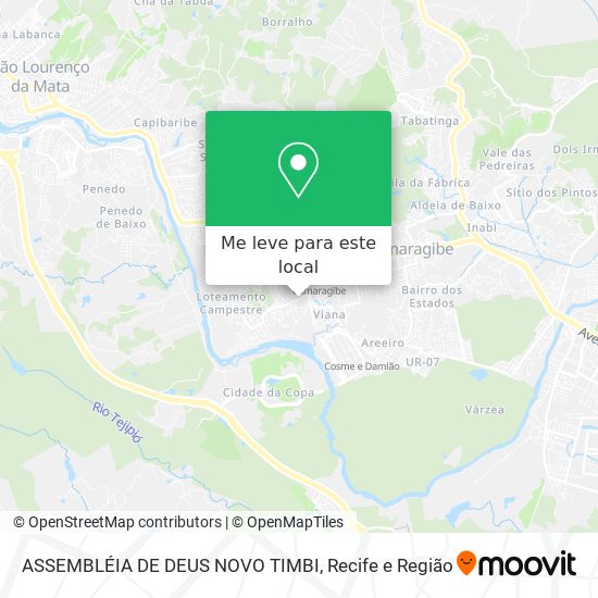 ASSEMBLÉIA DE DEUS NOVO TIMBI mapa