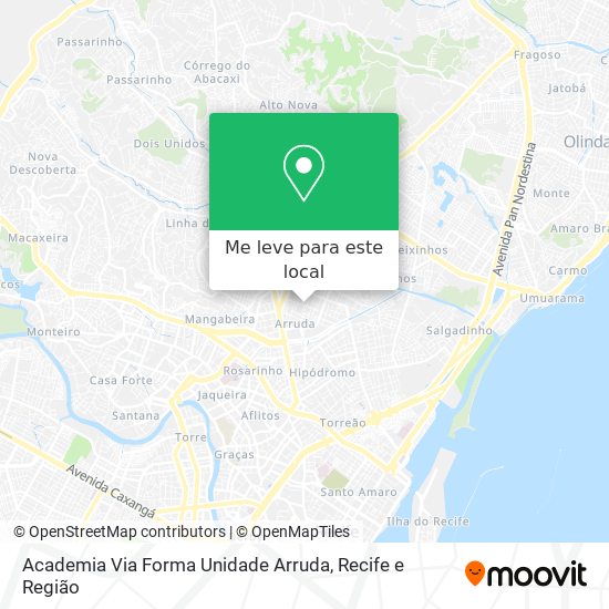 Academia Via Forma Unidade Arruda mapa