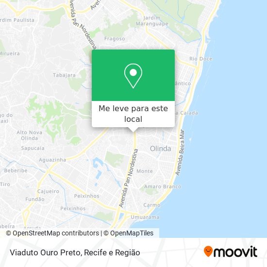 Viaduto Ouro Preto mapa