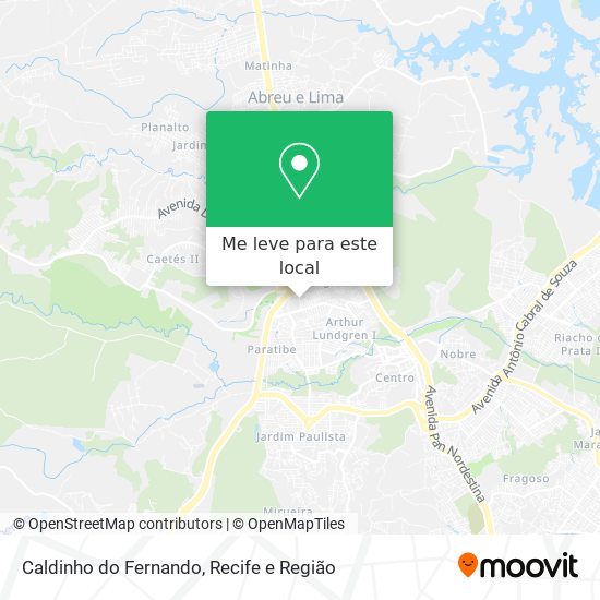 Caldinho do Fernando mapa