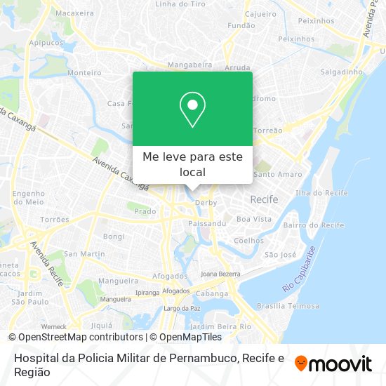 Hospital da Policia Militar de Pernambuco mapa