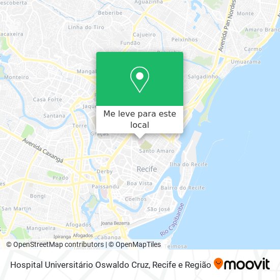 Hospital Universitário Oswaldo Cruz mapa