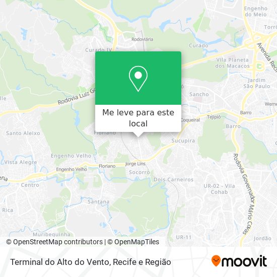 Terminal do Alto do Vento mapa