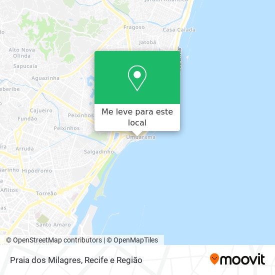 Praia dos Milagres mapa