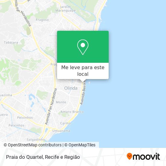 Praia do Quartel mapa
