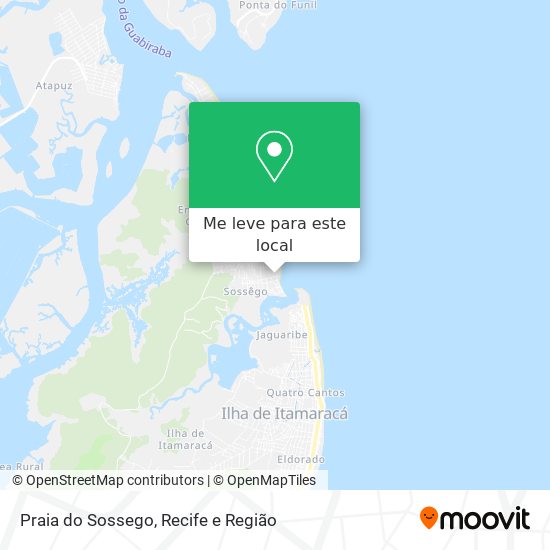 Praia do Sossego mapa