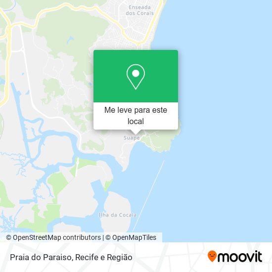 Praia do Paraiso mapa