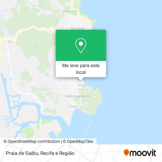 Praia de Gaibu mapa