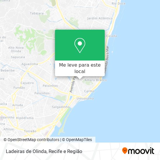 Ladeiras de Olinda mapa