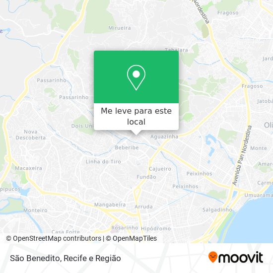 São Benedito mapa